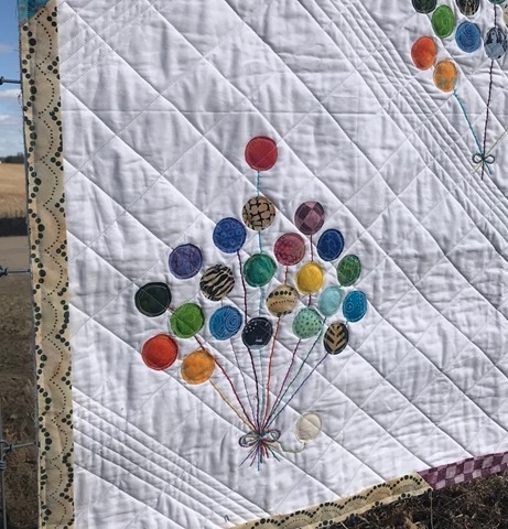 The Balloon quilt by Kim Lapacek - unfinished