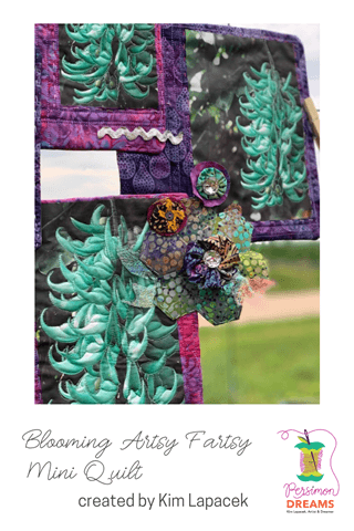 Blooming Artsy Fartsy Mini Quilt by Kim Lapacek